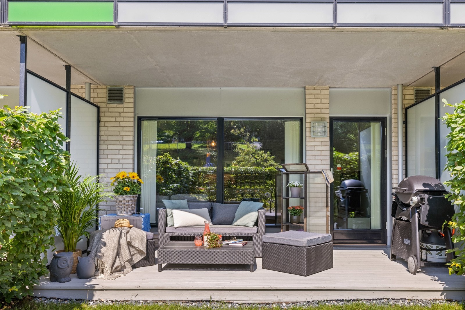 Solrik sydvendt terrasse på 10,5 kvm Galleribilde