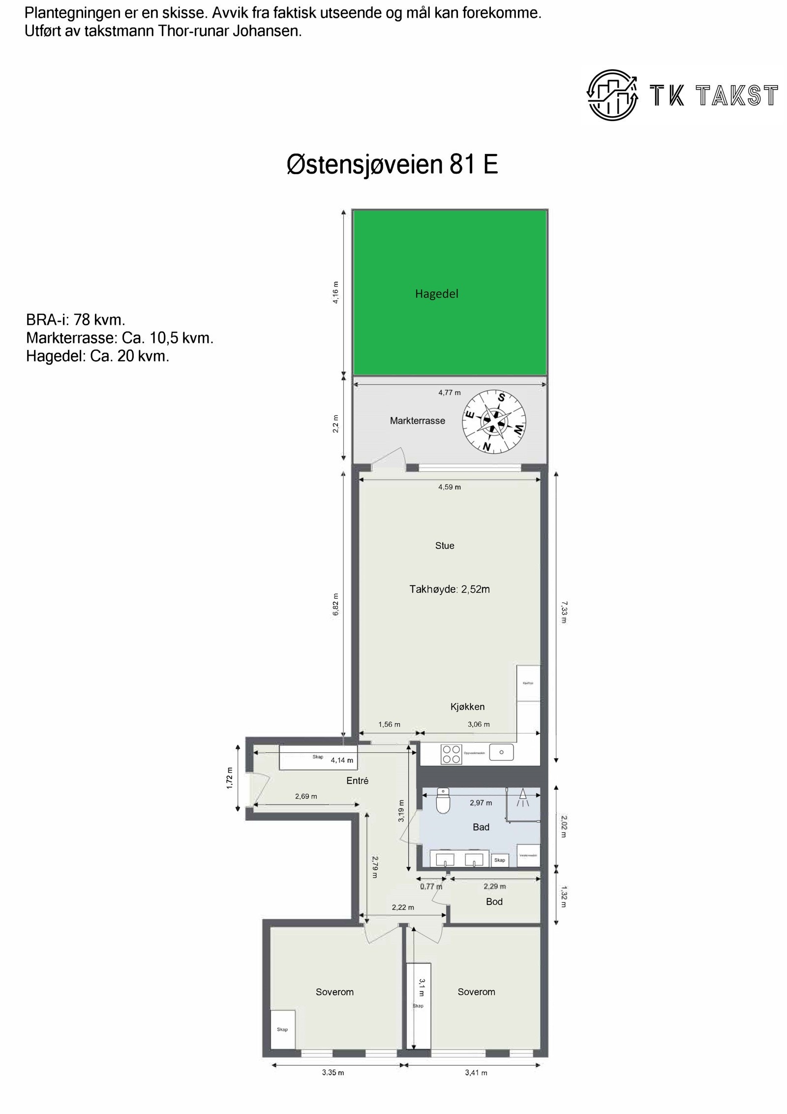 Plantegning Østensjøveien 81 E Galleribilde