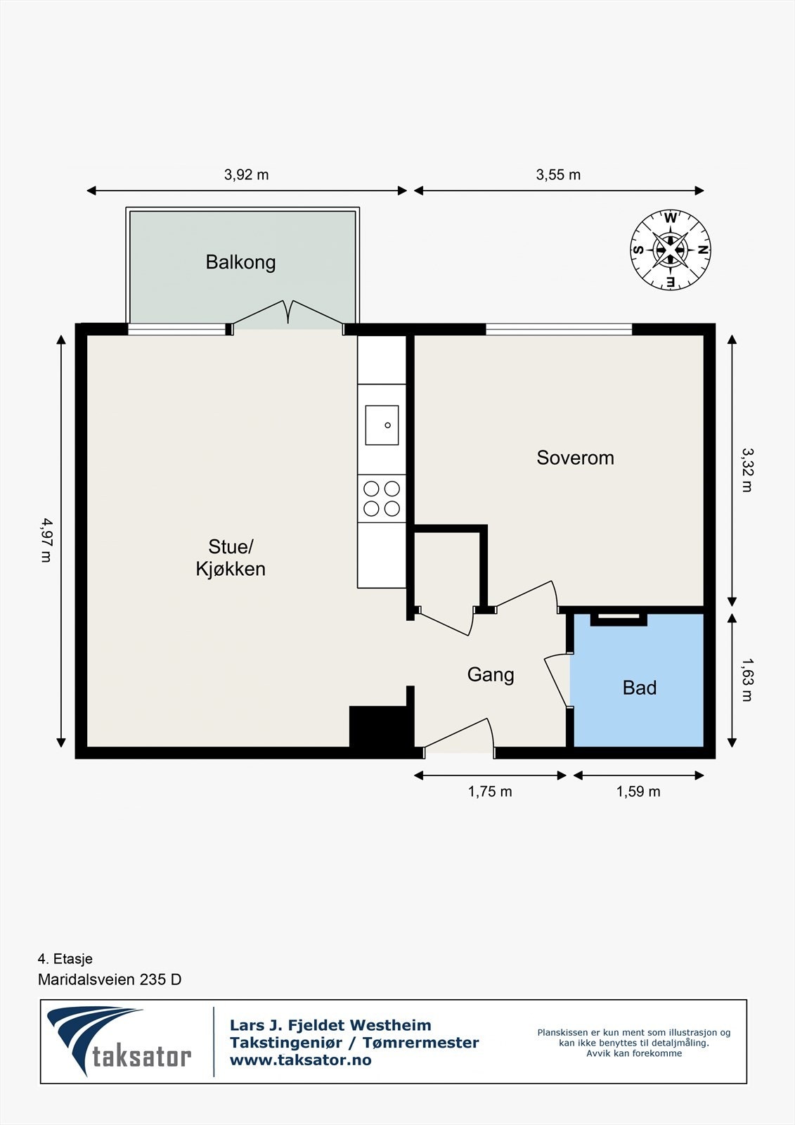 Plantegning til orientering. Galleribilde