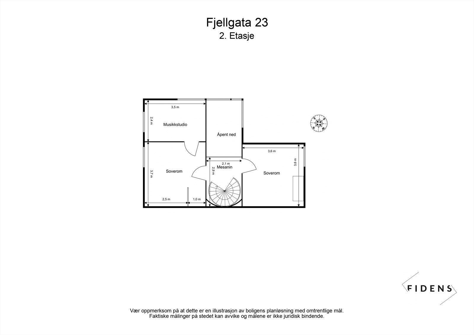 Plantegning 2. etasje Galleribilde