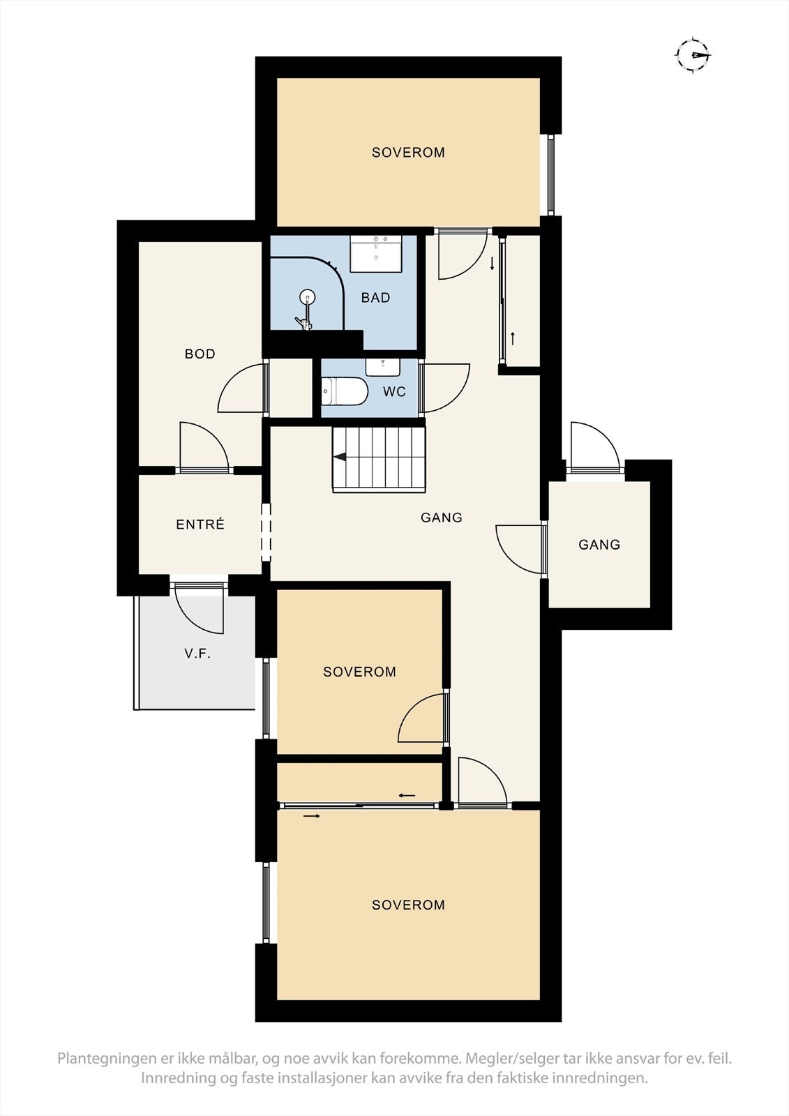 Plantegning 1. etasje Galleribilde