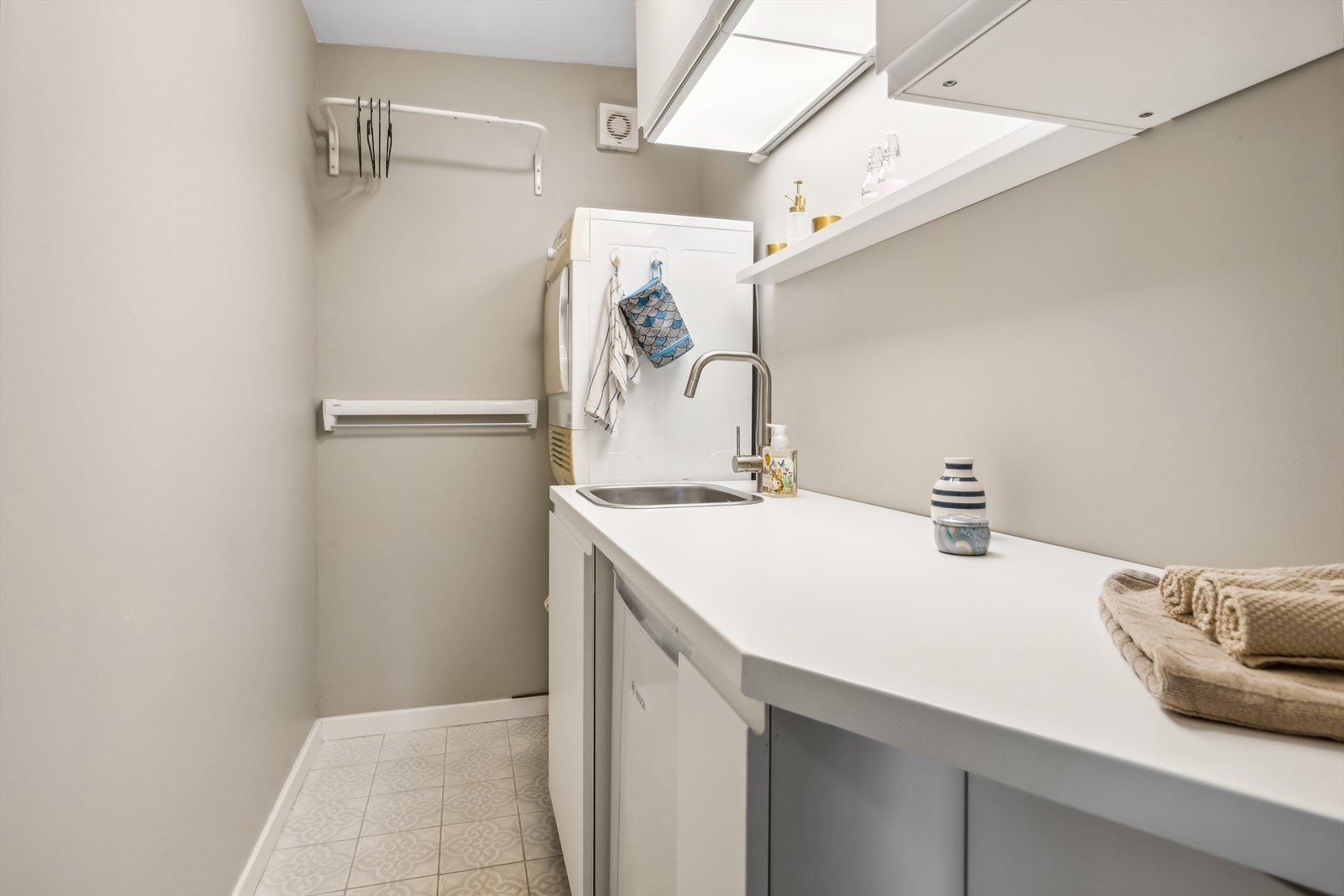 Vaskerom i 2. etasje er opprinnelig bod på tegning, rommet er ikke bruksendret. Galleribilde