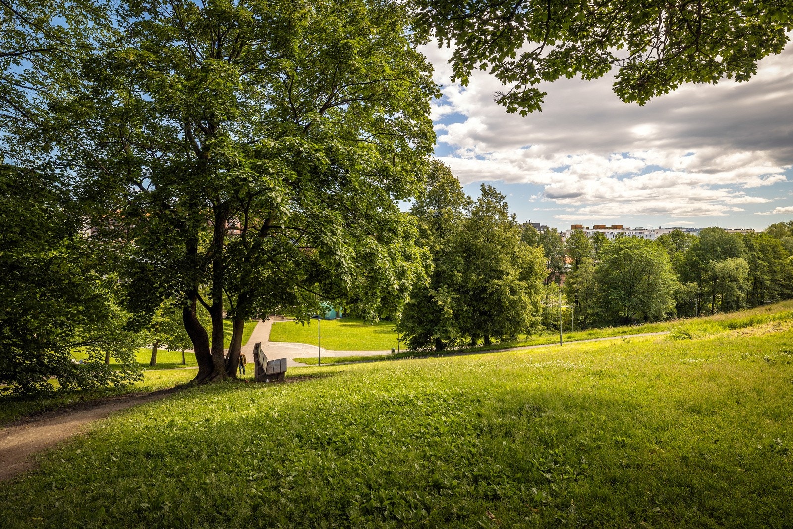 Leiligheten ligger fredelig til i en grønn lunge rett ved siden av Myraløkka. Galleribilde