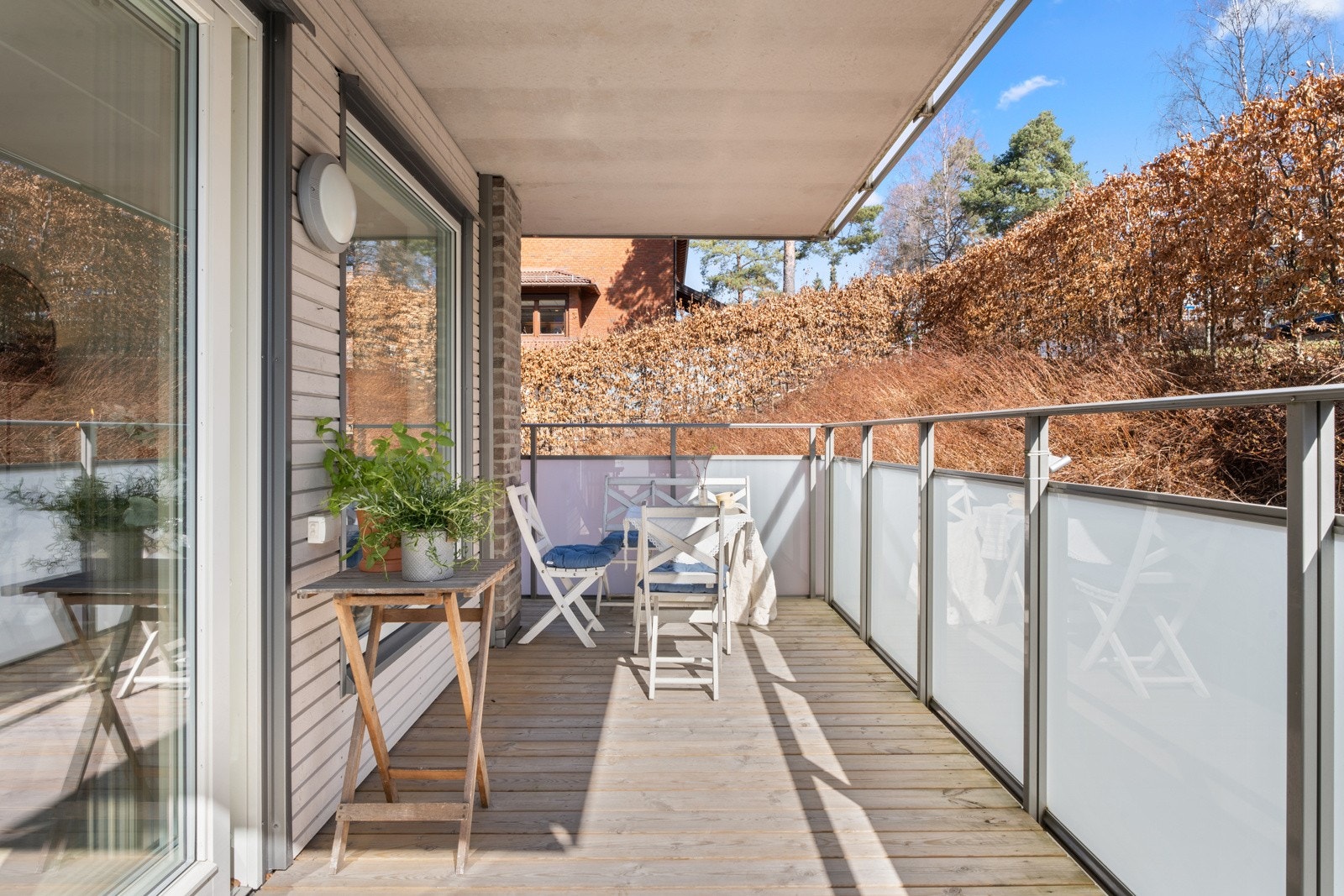 Balkongen er på ca. 11,6 m². Galleribilde