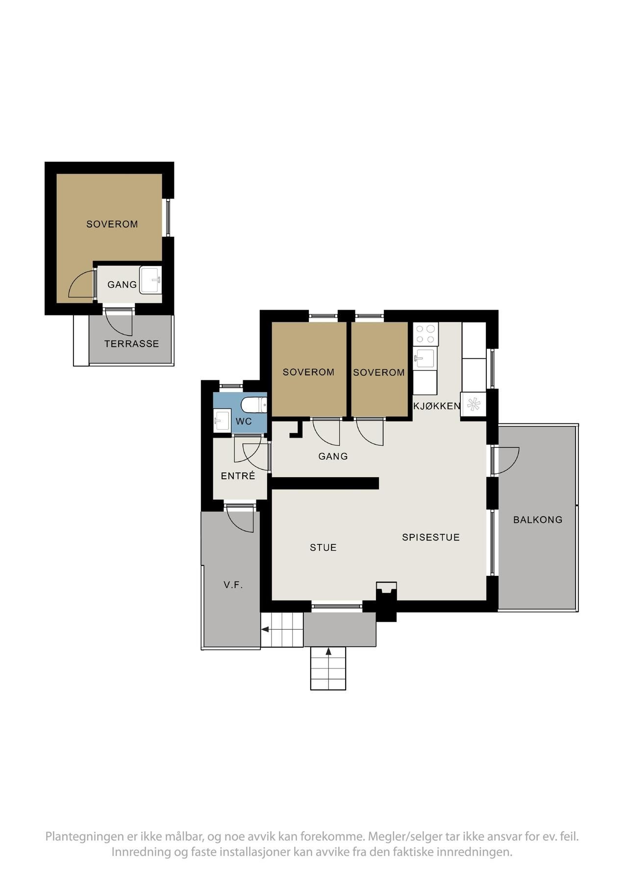 Plantegning hytte og anneks. Velkommen til visning! Galleribilde