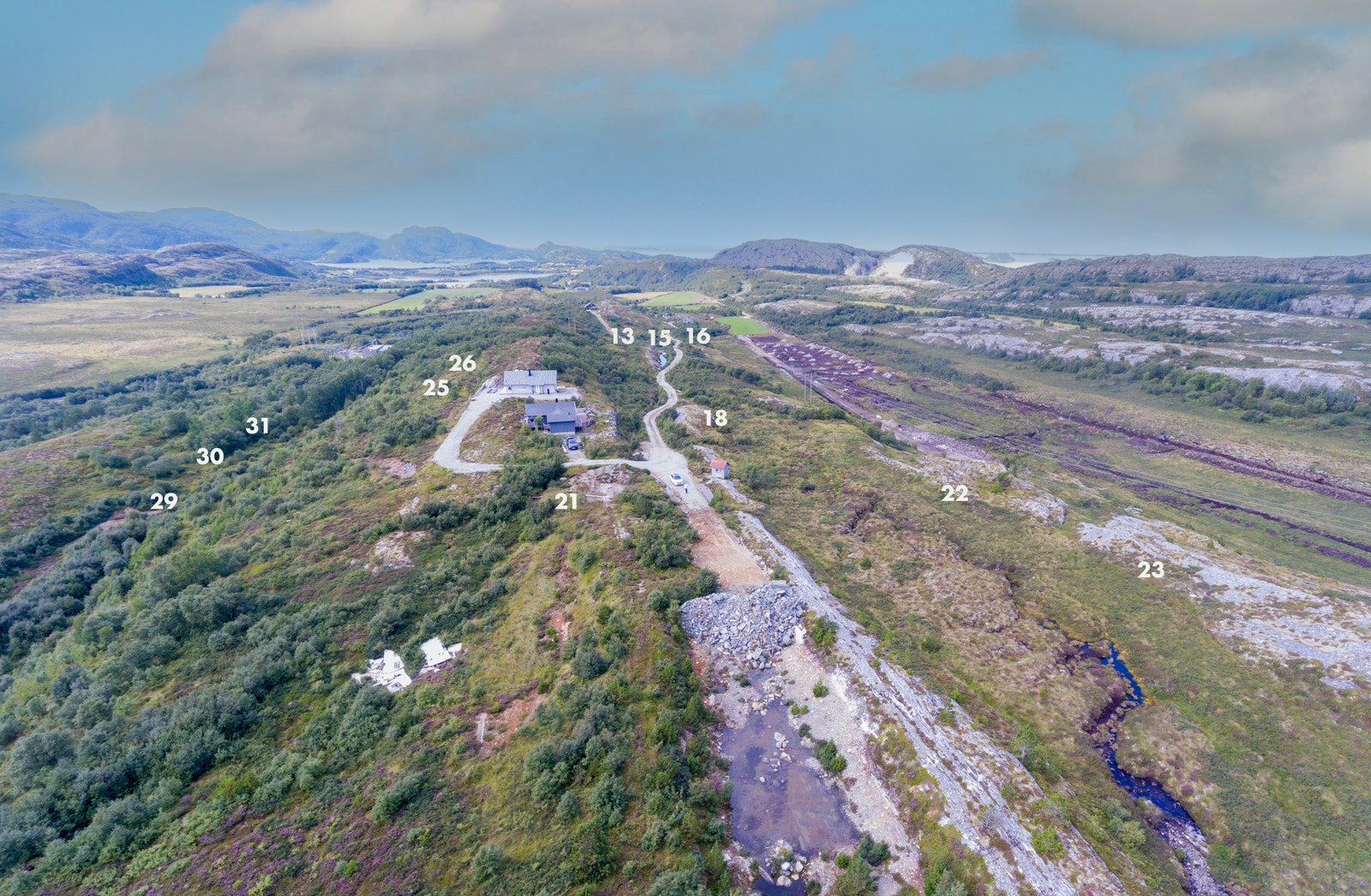 Hele tomteområdet presenteres nå samlet til salgs til utvikler Galleribilde
