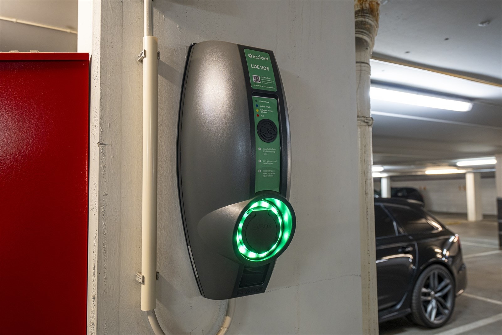 Plassen har el-billader. Galleribilde