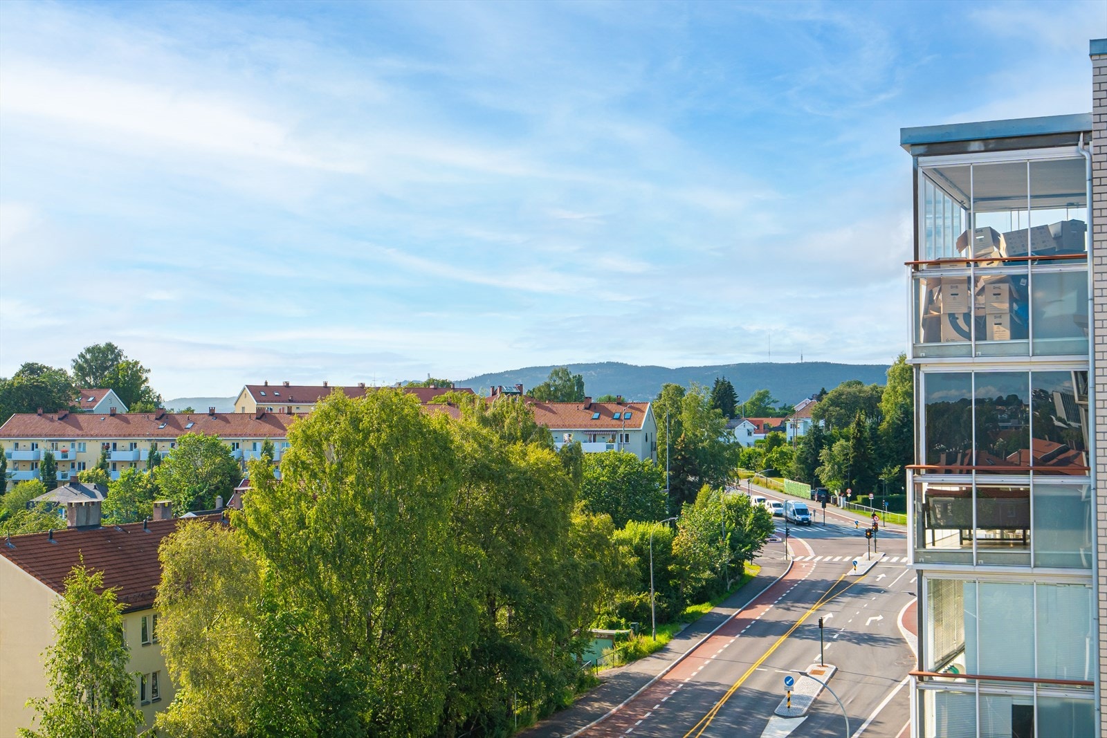 Utsikt fra balkongen Galleribilde