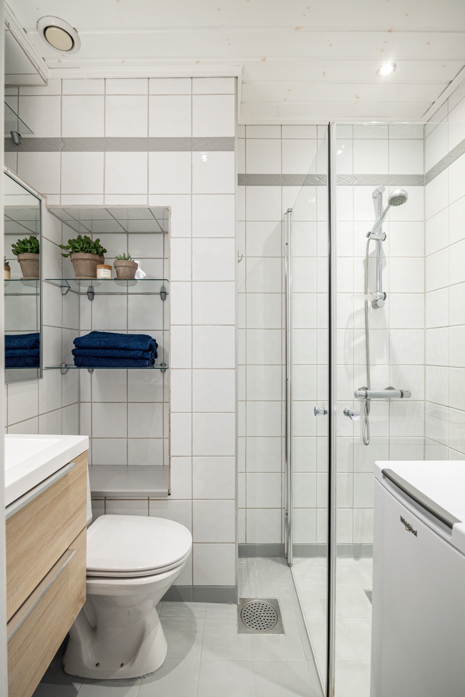 Badet har opplegg til vaskemaskin. Galleribilde