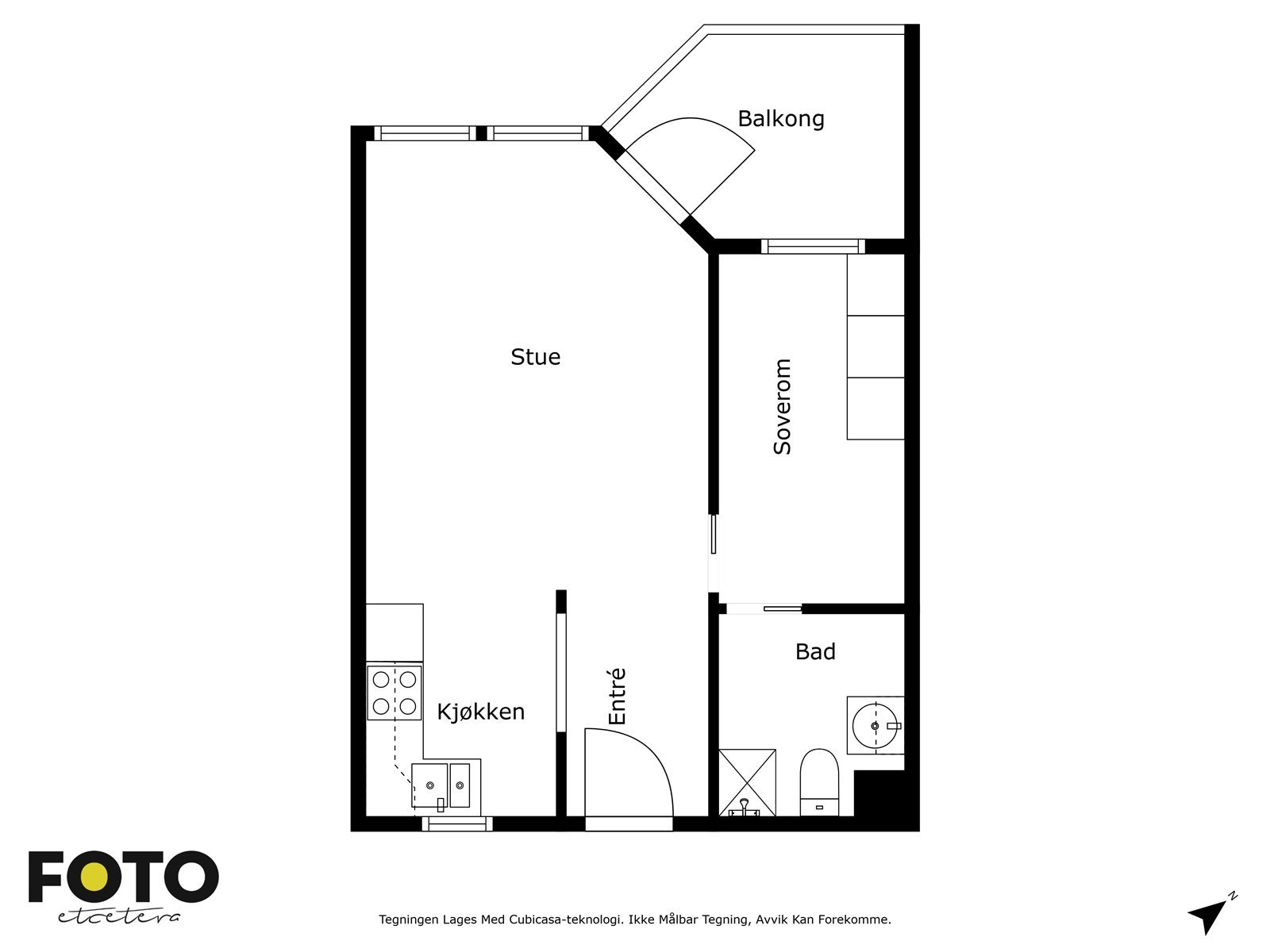 Veiledende plantegning. Ikke målbar. Galleribilde