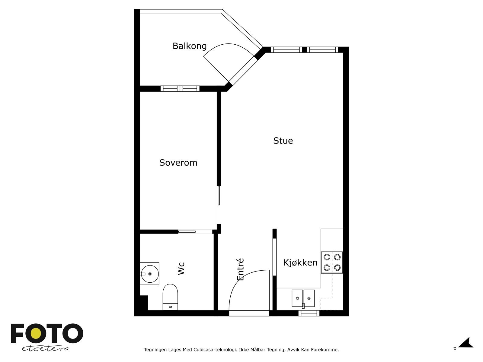 Veiledende plantegning. Ikke målbar. Galleribilde