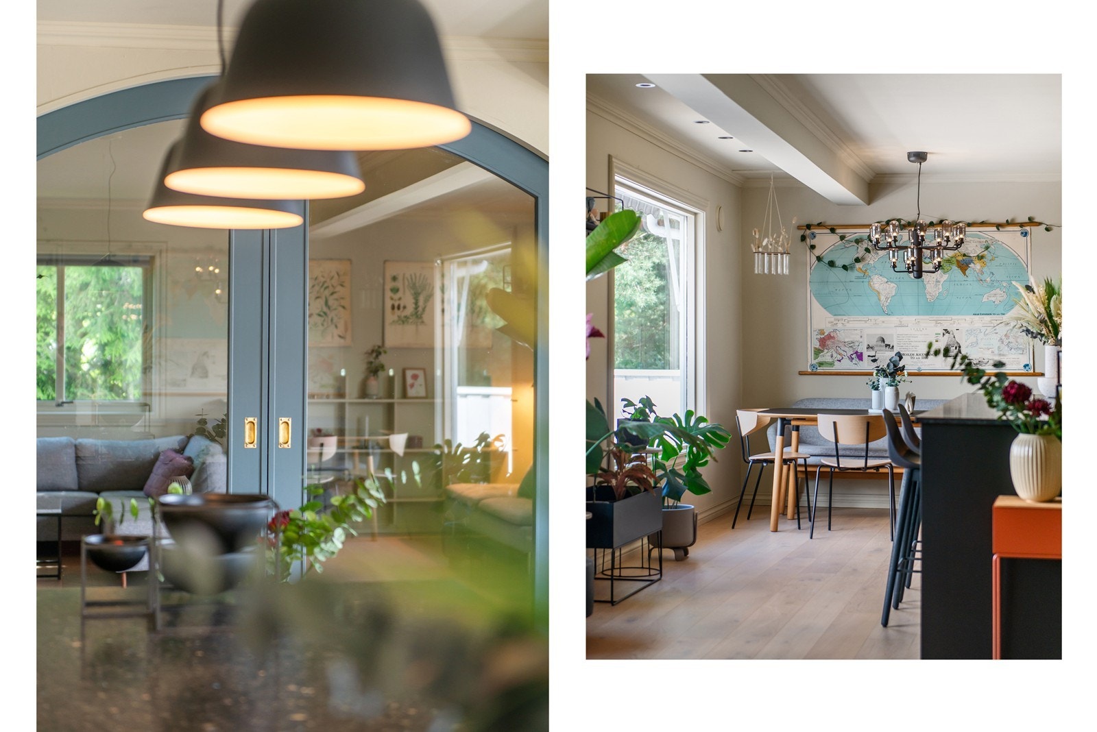 Stor flott glassdør inn til stuen Galleribilde