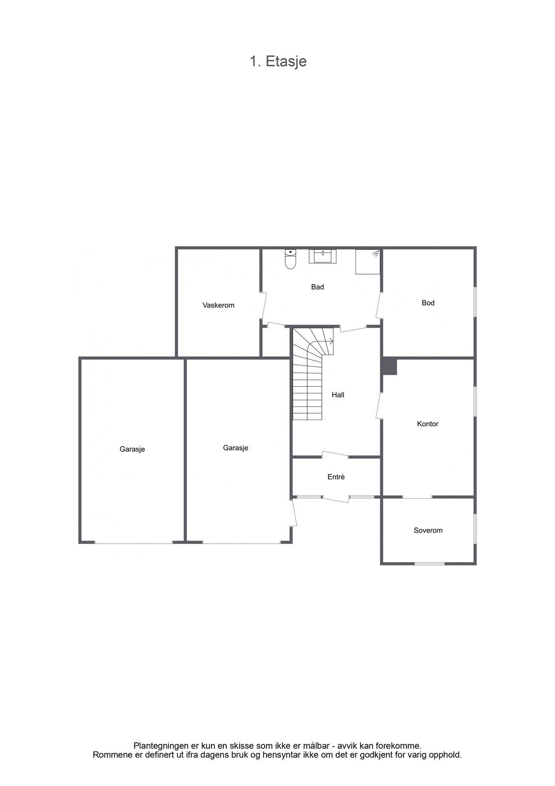 Plantegning 1 etasje Galleribilde