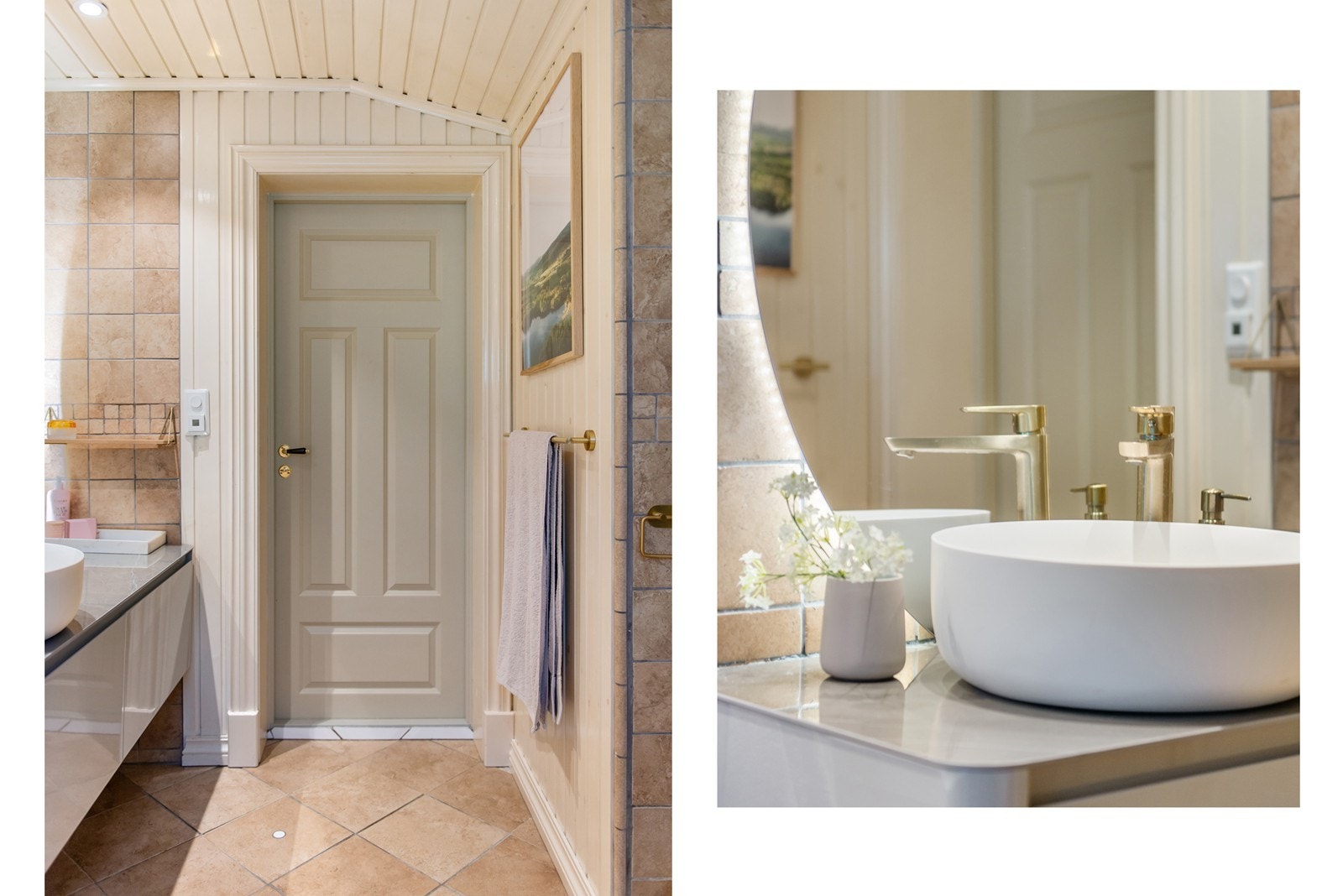 Moderne preg på tidløst bad Galleribilde