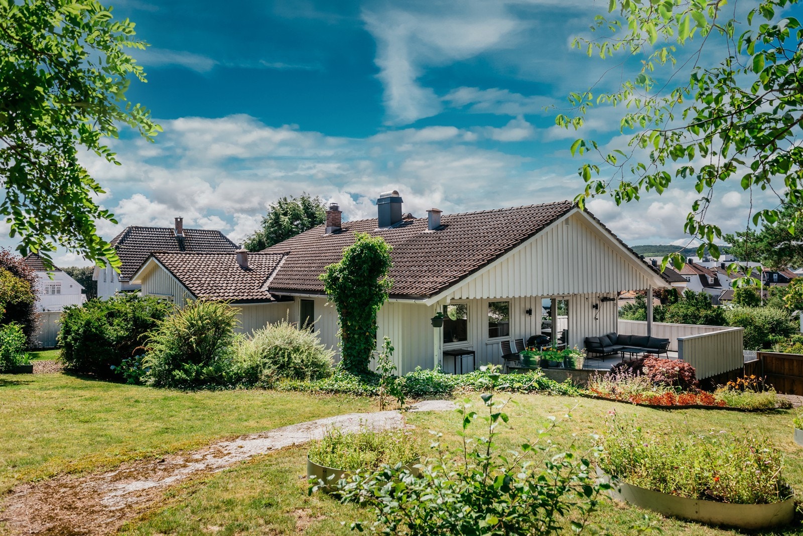 Velkommen til Byskogveien 16! Koselig, usjenert hage. Galleribilde