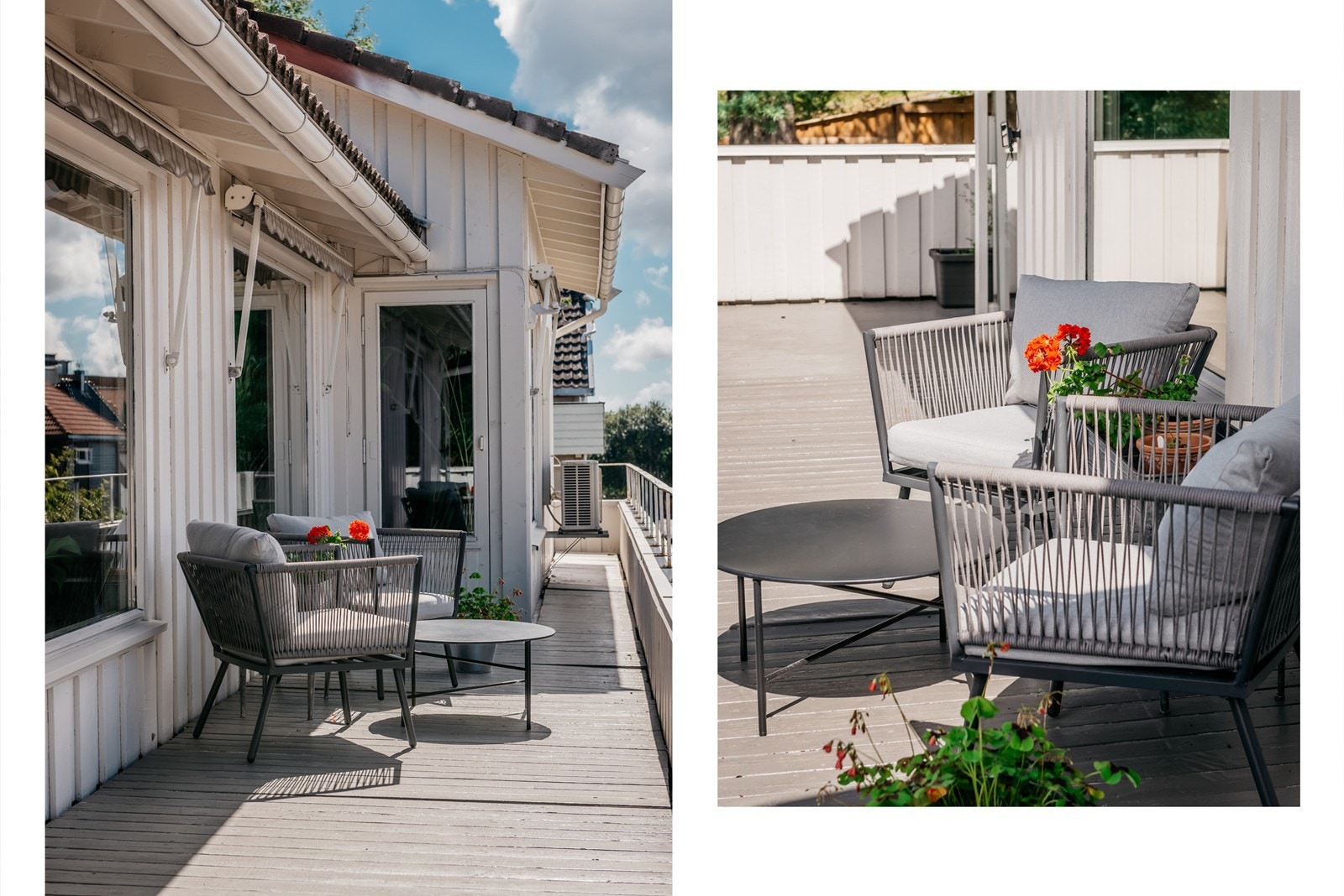 Nyt varme sommerdager på denne terrassen Galleribilde