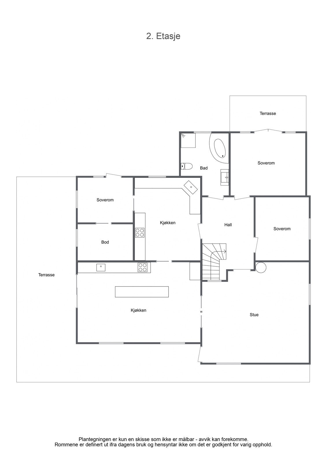 Plantegning 2 etasje Galleribilde