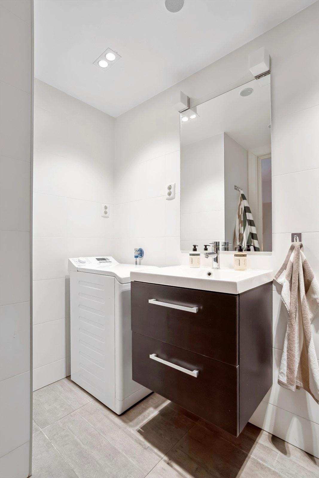 Opplegg for vaskemaskin som også medfølger ved salg Galleribilde