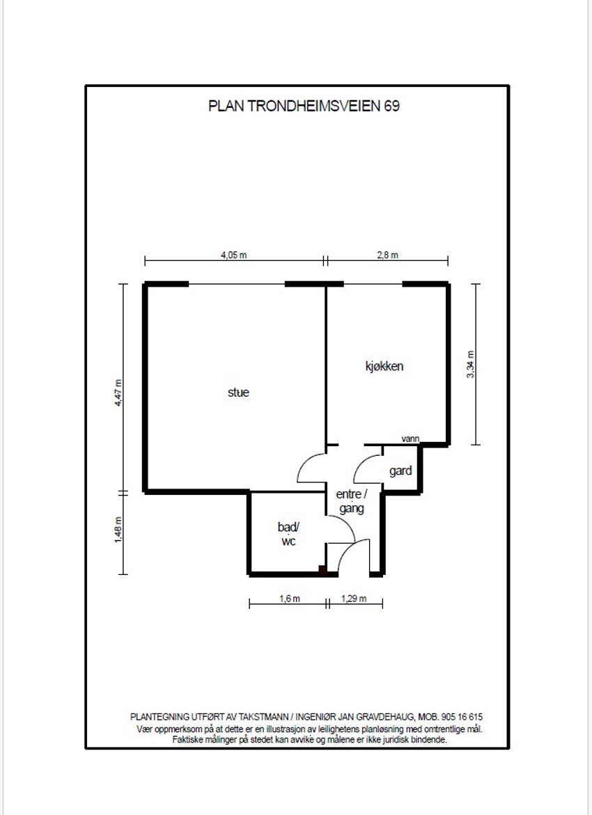Plantegning Galleribilde