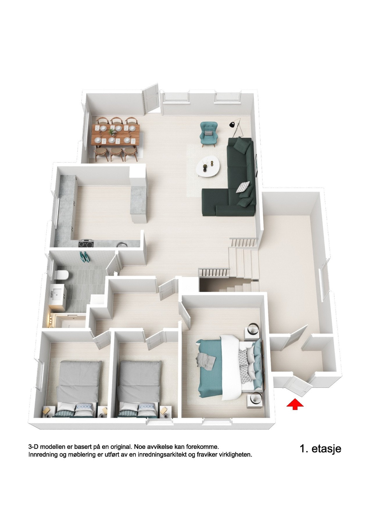 Plantegning 3D Galleribilde