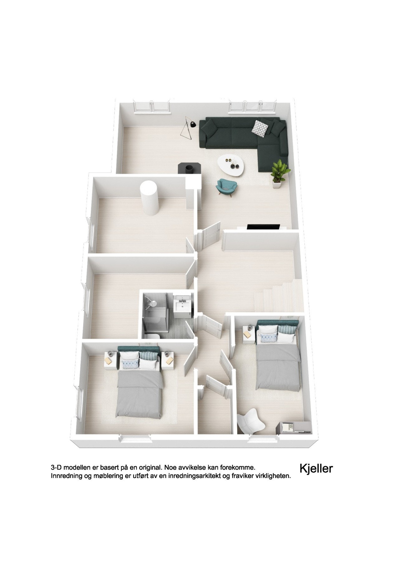 Plantegning 3D Galleribilde