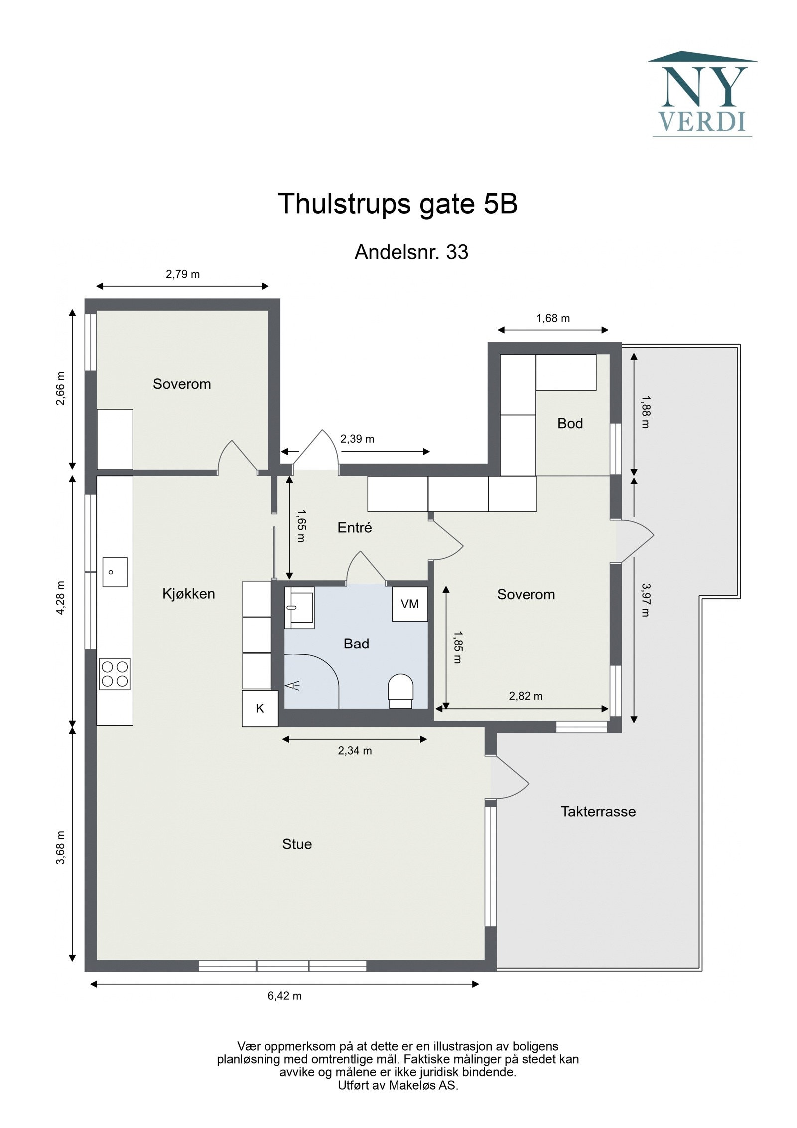 En lys og attraktiv 3-roms toppleilighet med stor solrik terrasse og umiddelbar nærhet til parker og flere av byens flotte rekreasjonsmulighete. Galleribilde