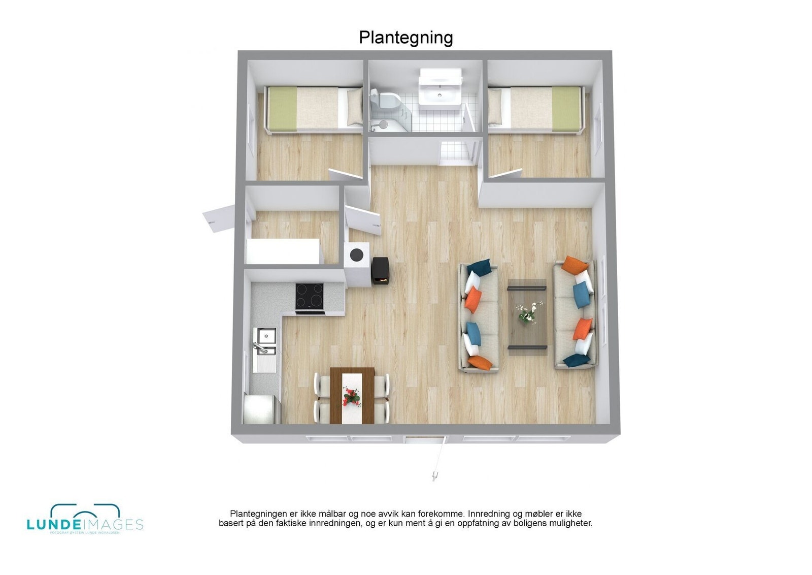Planskisse hovedplan 3D - Ikke målbar Galleribilde