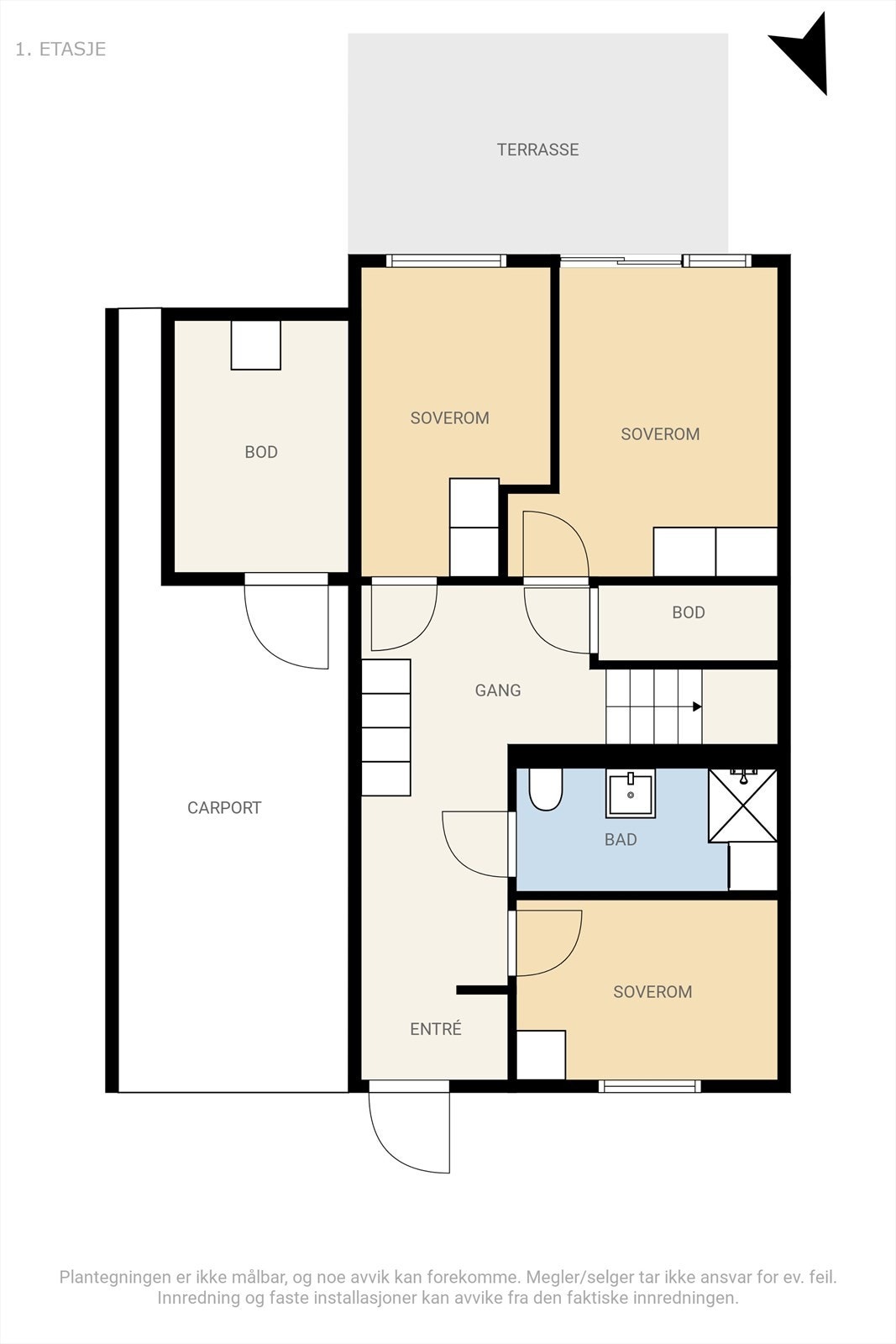 Plantegning 1. etg. Galleribilde