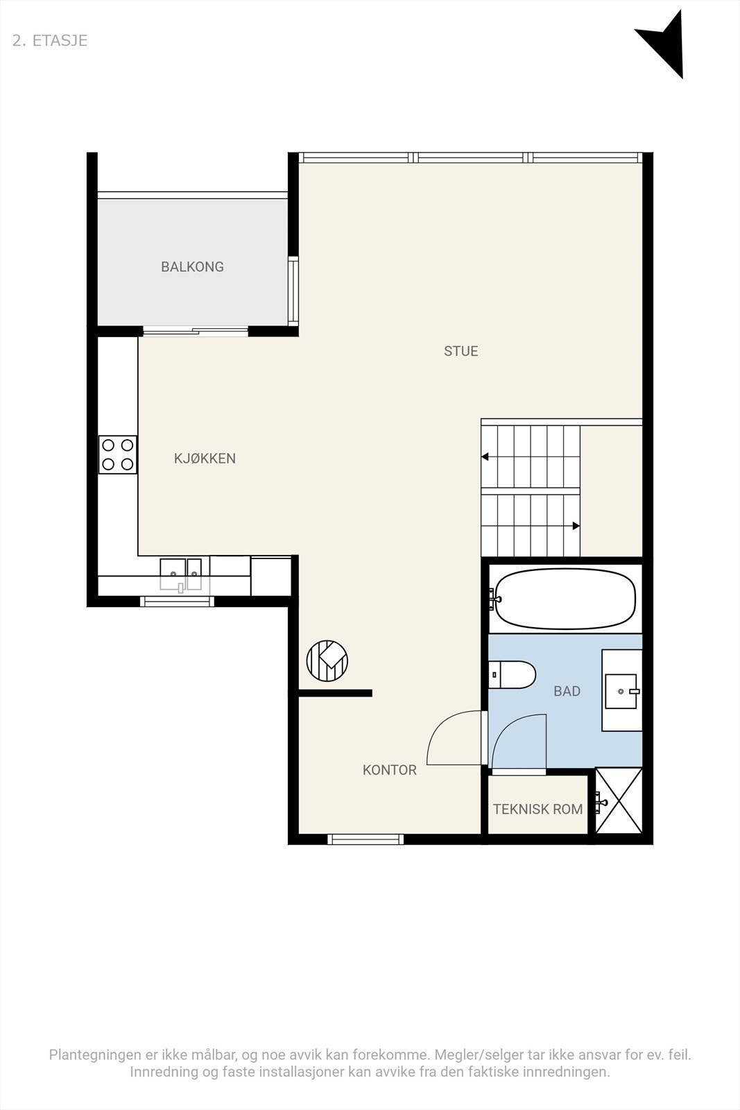 Plantegning 2. etg. Galleribilde