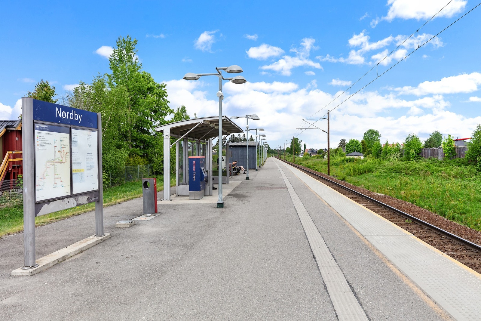 Det er kort vei til togstasjon på Nordby. Galleribilde