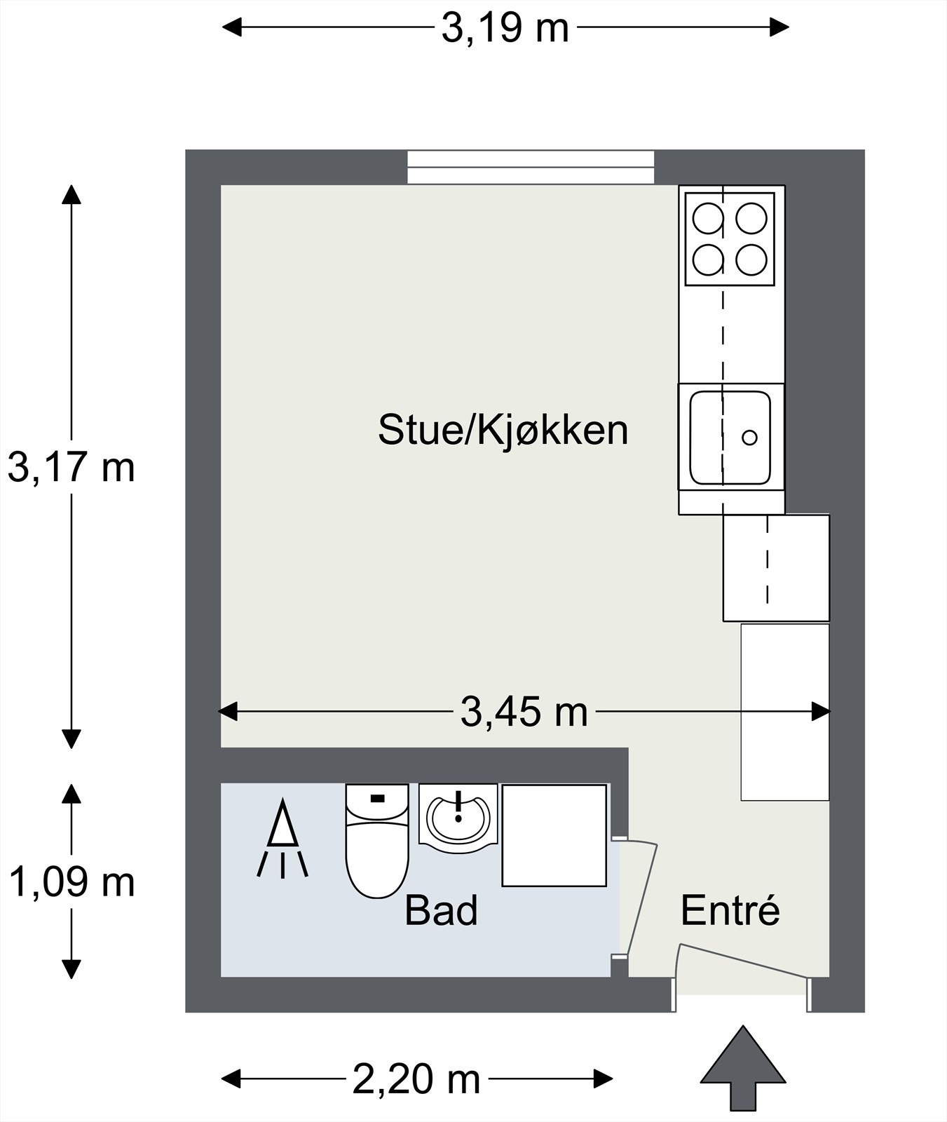 Plantegning til orientering. Galleribilde
