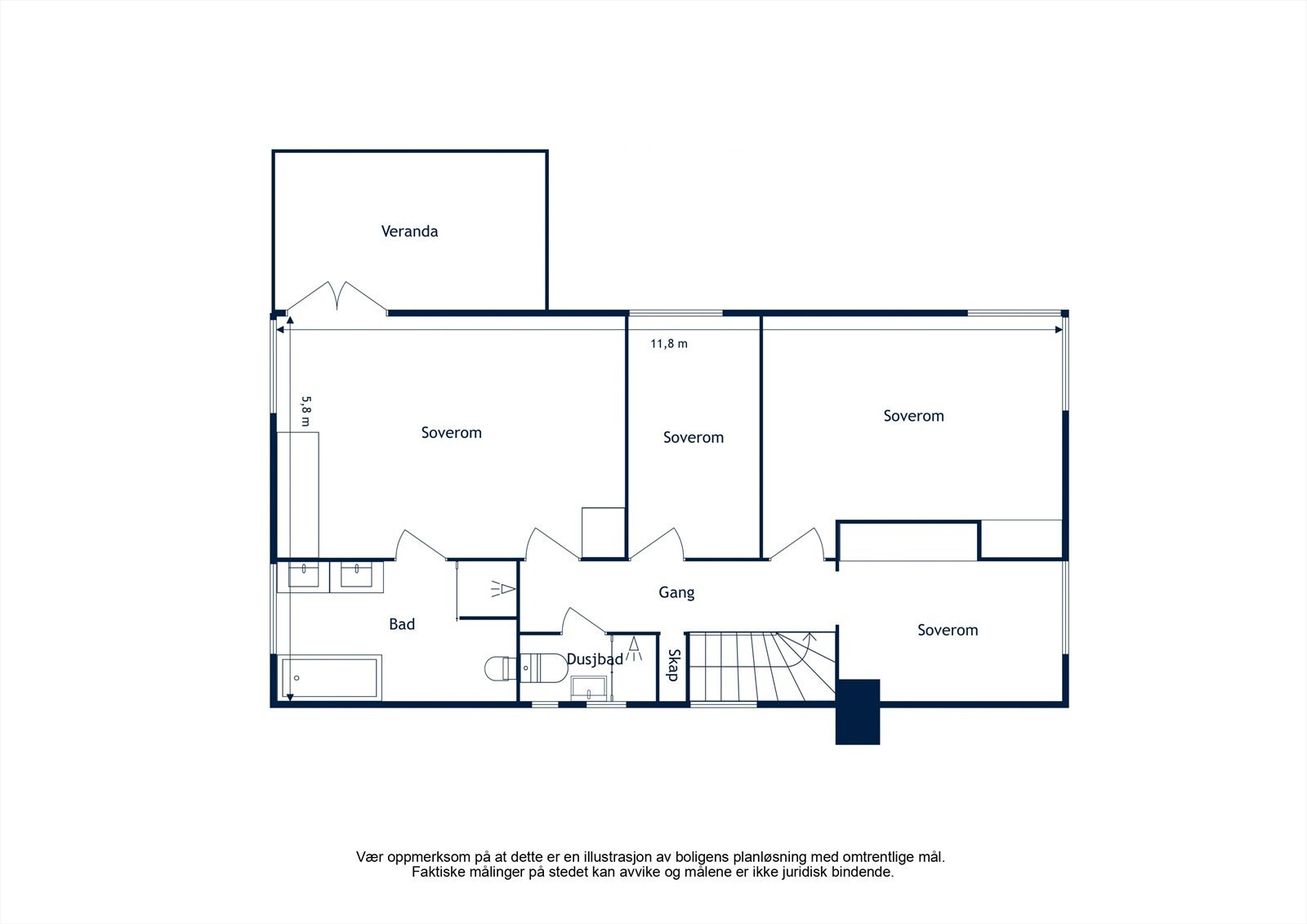 Planskissé 2. etasje / toppetasje Galleribilde