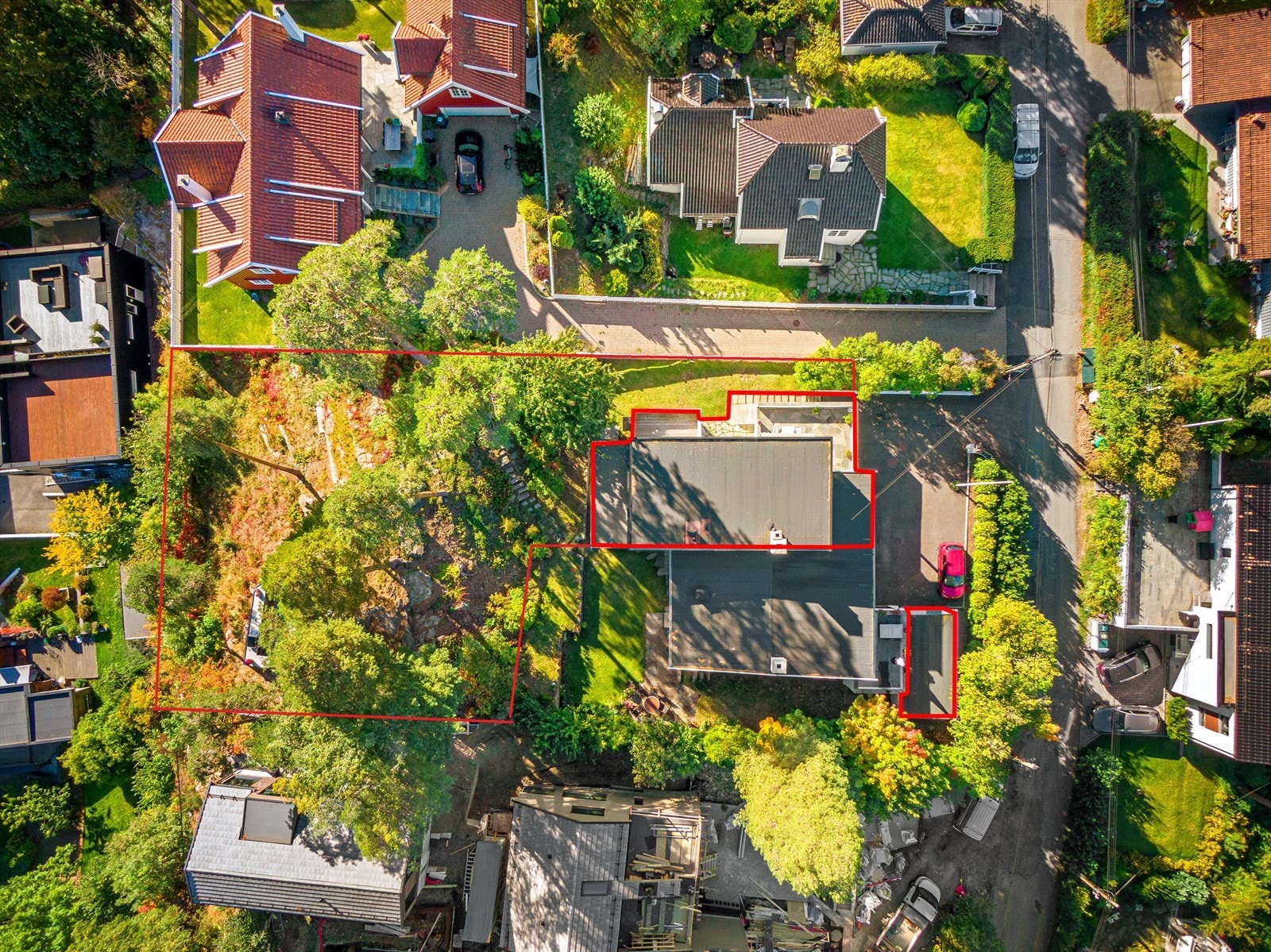 Omrisset av eiendommen viser delen du har eksklusiv bruksrett til | Vækerøåsen 6 Galleribilde