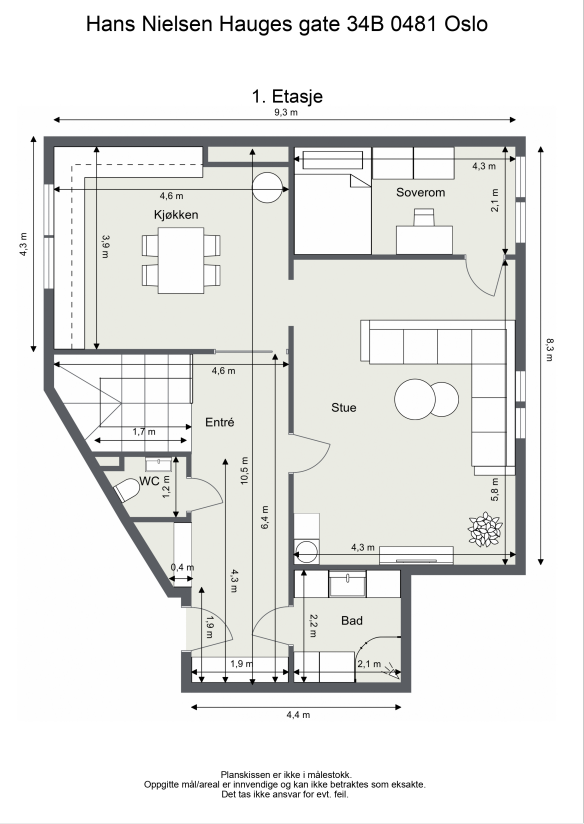 Plantegning 1.etasje Galleribilde