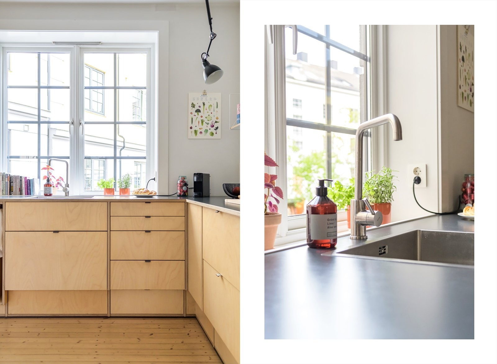 Kjøkkenet er av god størrelse med meget god skap og benkeplass. Galleribilde