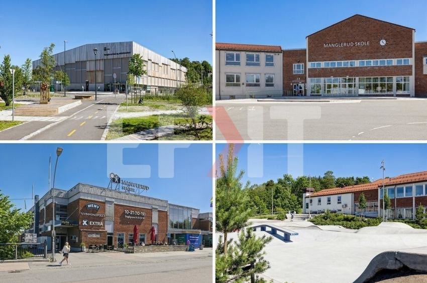 Boligen sokner til Manglerud skole som er en populær barne- og ungdomskole. Skolen har også IB-linje. Galleribilde