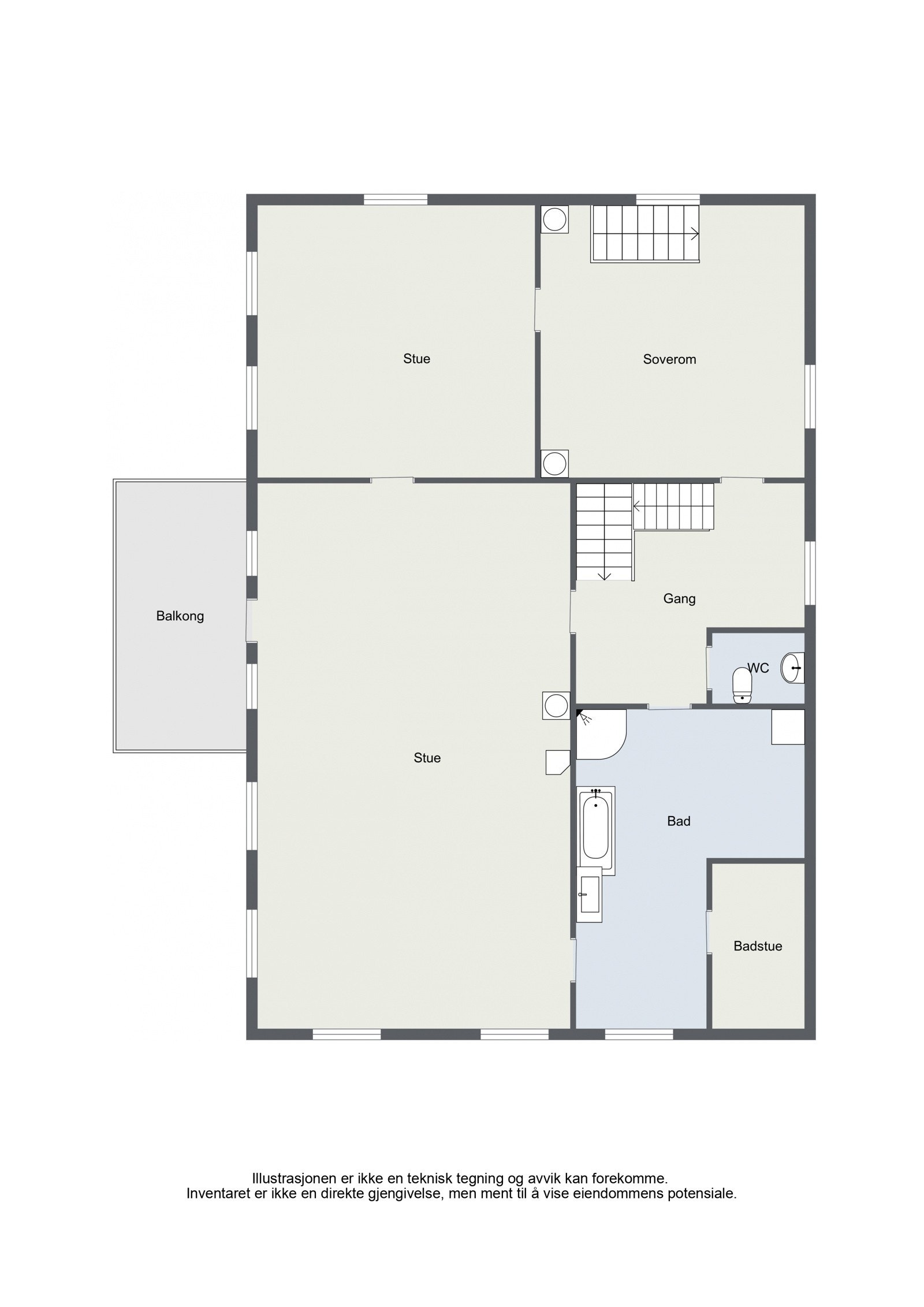 Floorplan letterhead - Ådalsveien 820 - 1. Floor - 2D Floor Plan Galleribilde