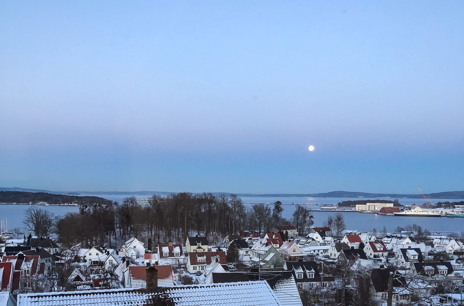 Utsikt på vintertid Galleribilde