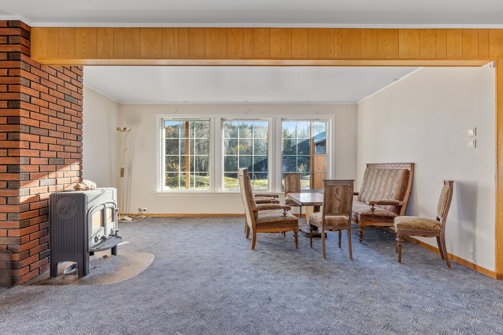 Det er vedovn i rommet Galleribilde