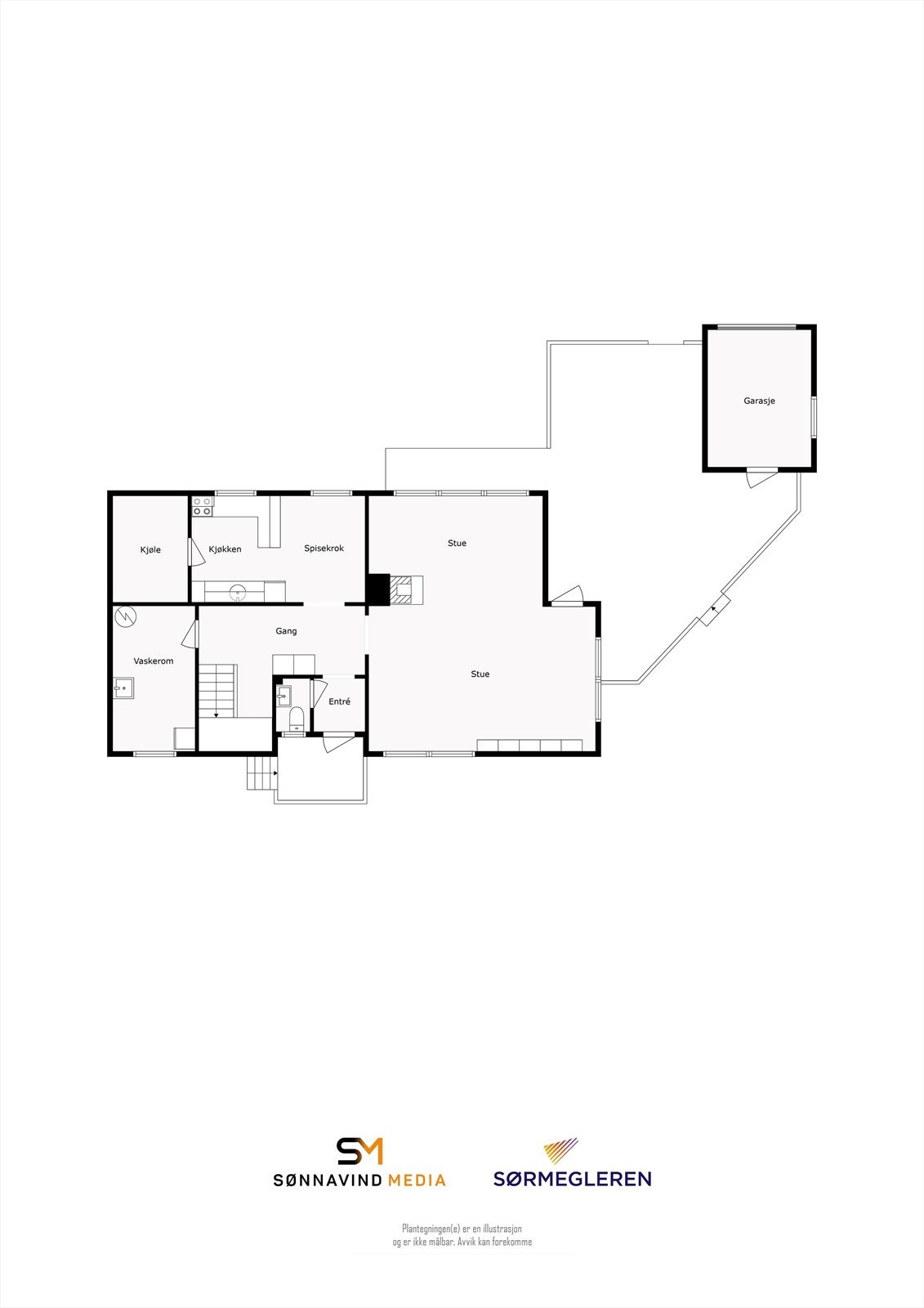 Plantegning 1. etasje Galleribilde