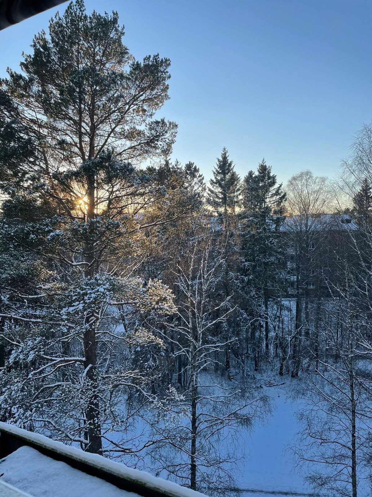 Utsikten fra balkongen vinterstid (selgers egne bilder) Galleribilde