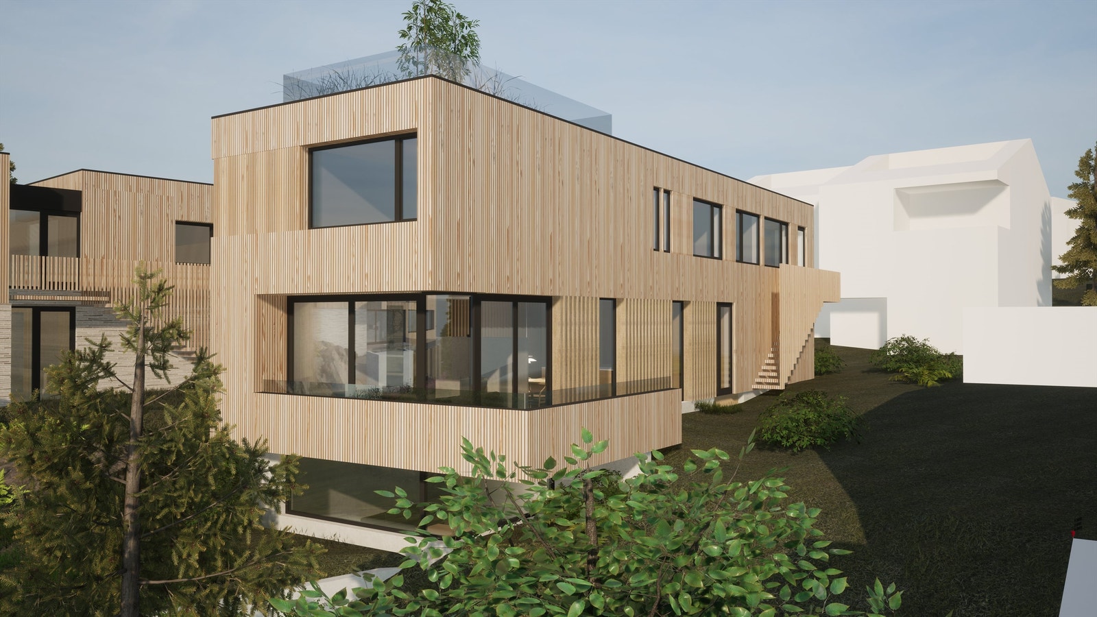 Boligtomt med rammetillatelse til oppføring av en meget spennende enebolig på ca 263 kvm BRA. Gode solforhold og utsikt. Illustrasjon - avvik vil forekomme - Tomten vil bli seksjonert Galleribilde