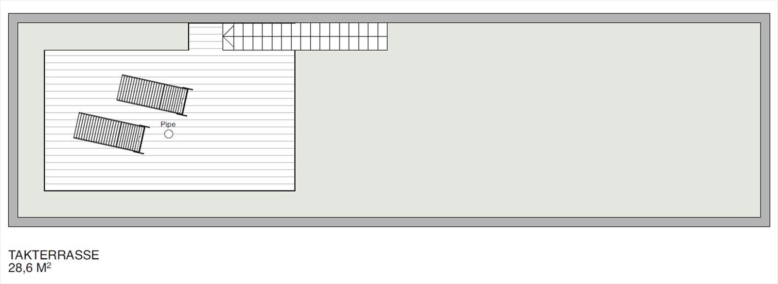 Vestvendt takterrasse på ca 29 kvm Galleribilde