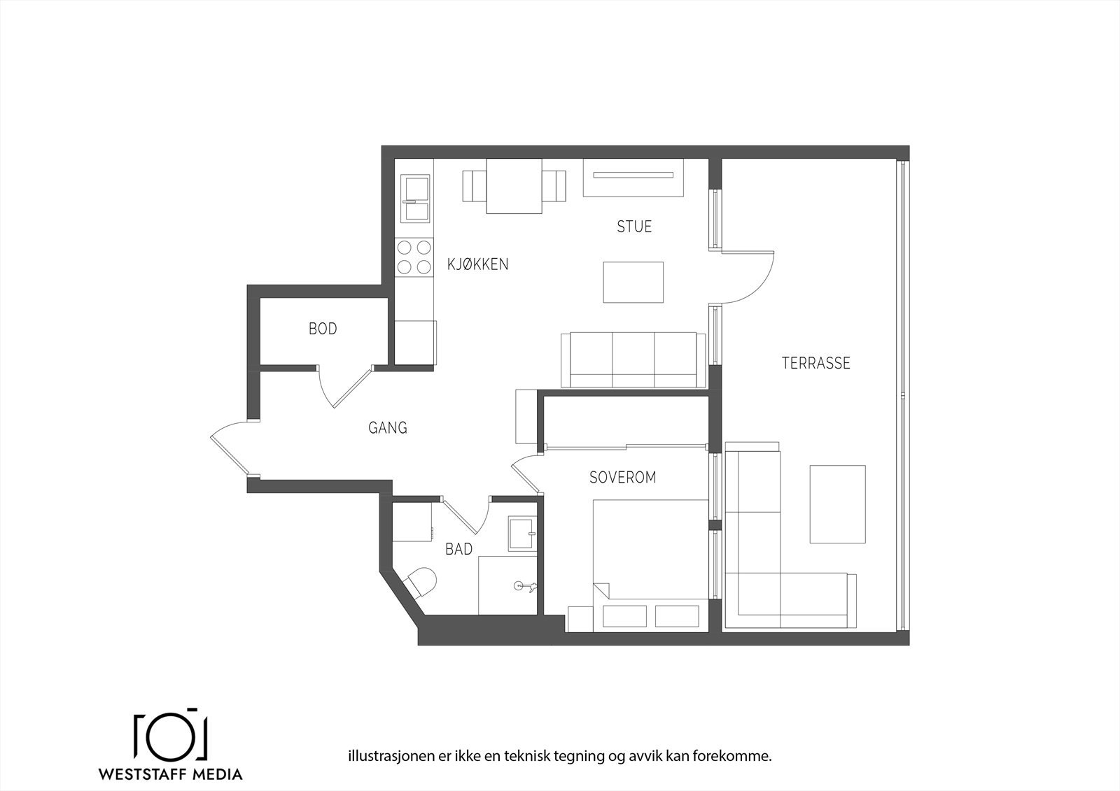 Planskisse. Galleribilde