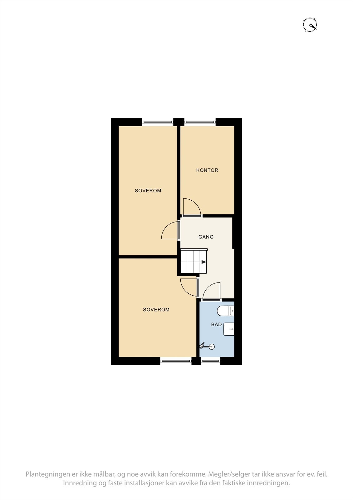 Plantegning andre etasje. Galleribilde