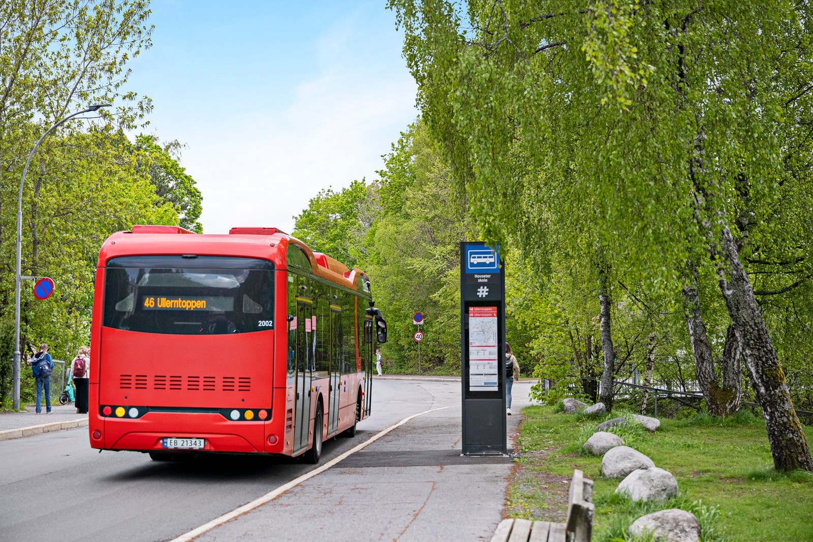 Hovseter bussholdeplass. Galleribilde