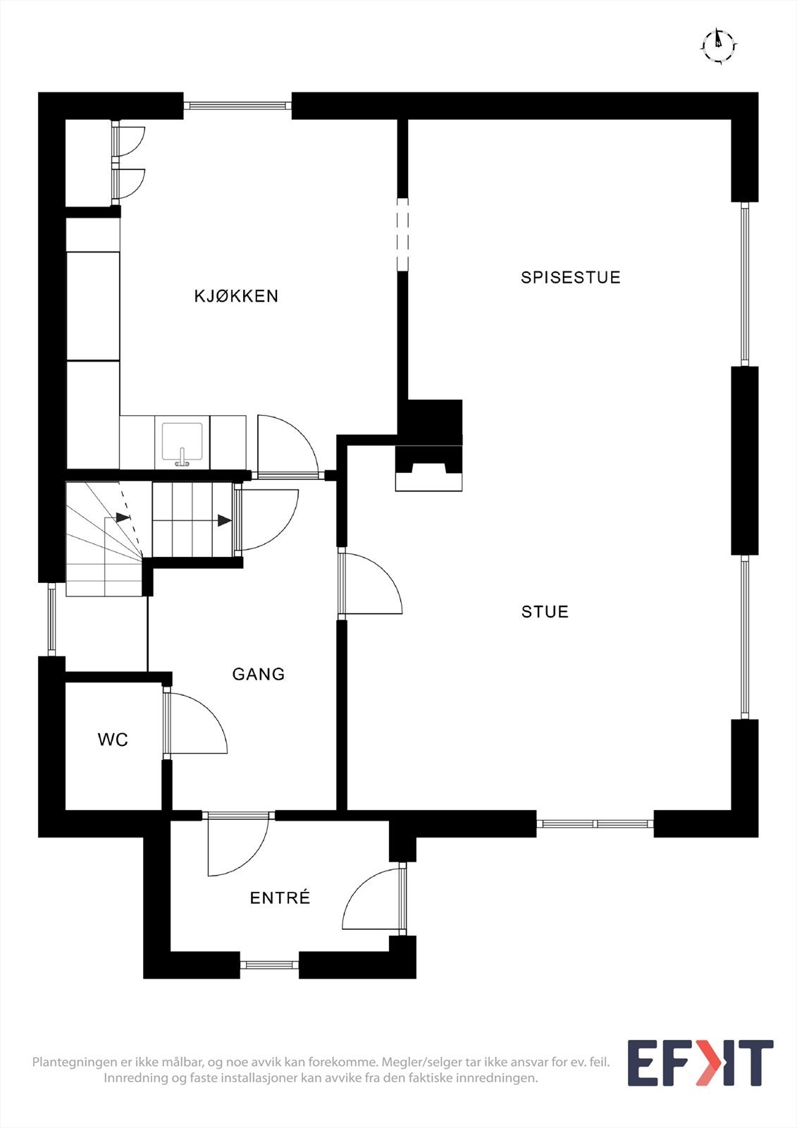 Plantegning 1. etg. Galleribilde