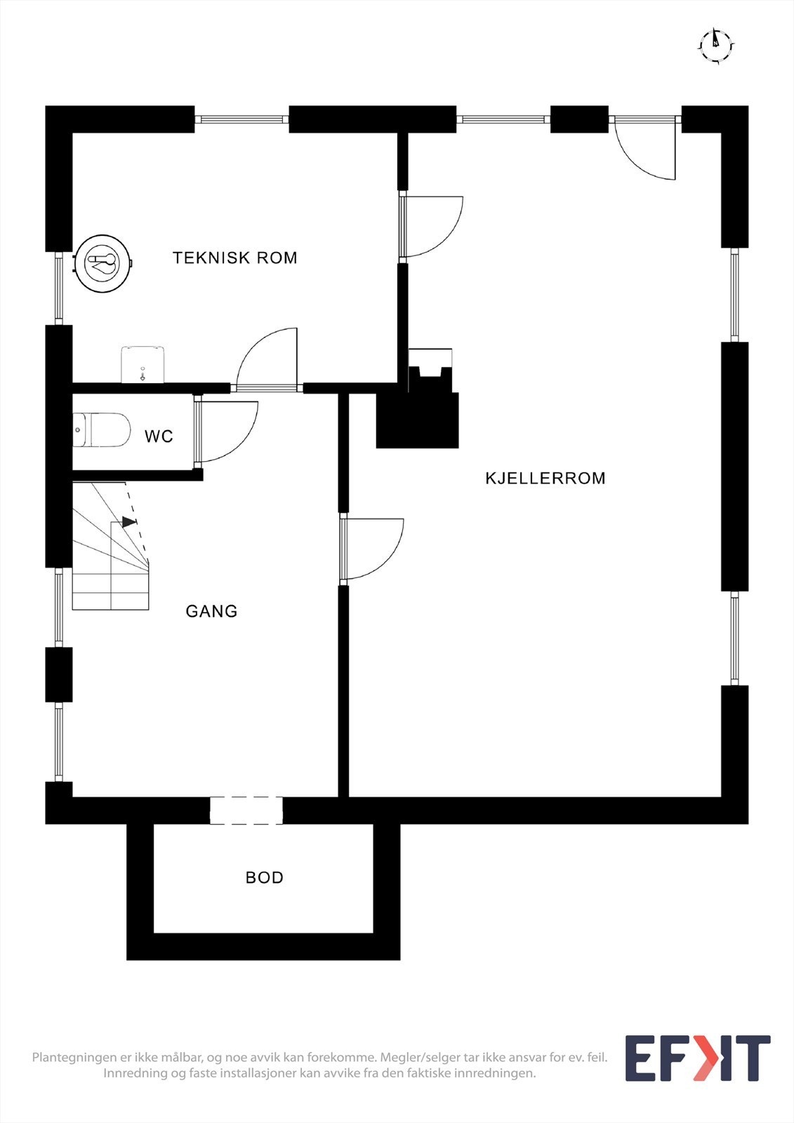 Plantegning kjeller Galleribilde