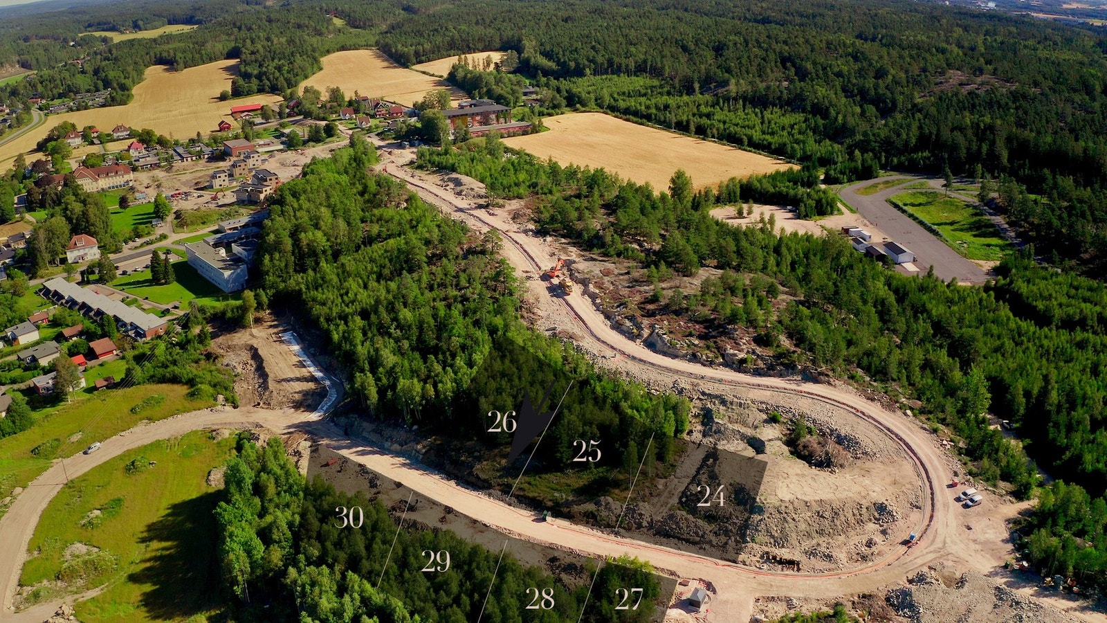 Tomt 24-30. Se egen annonse for tomt 27-30. Bildet er kun ment som illustrasjon, og tomtegrenser er ikke nøyaktige Galleribilde