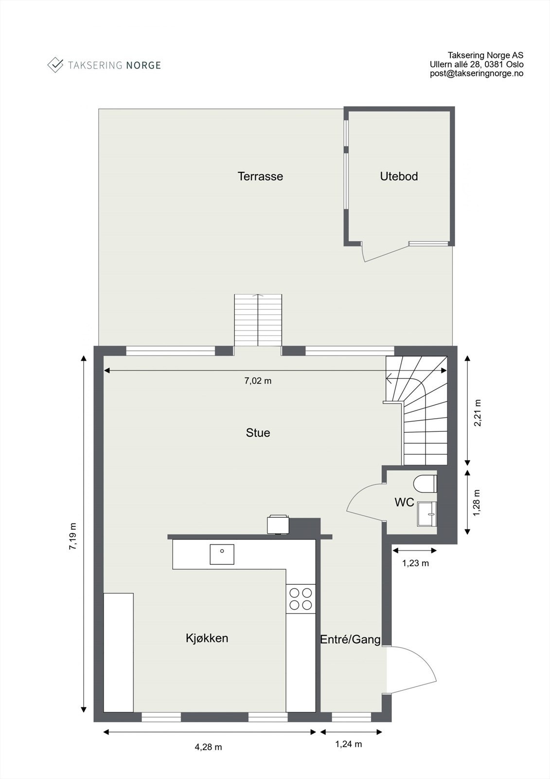 Plantegning 1. etasje Galleribilde